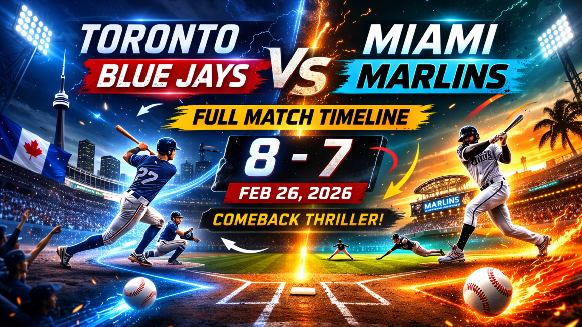 Toronto Blue Jays vs Miami Marlins Timeline: Full Match History & Key Moments